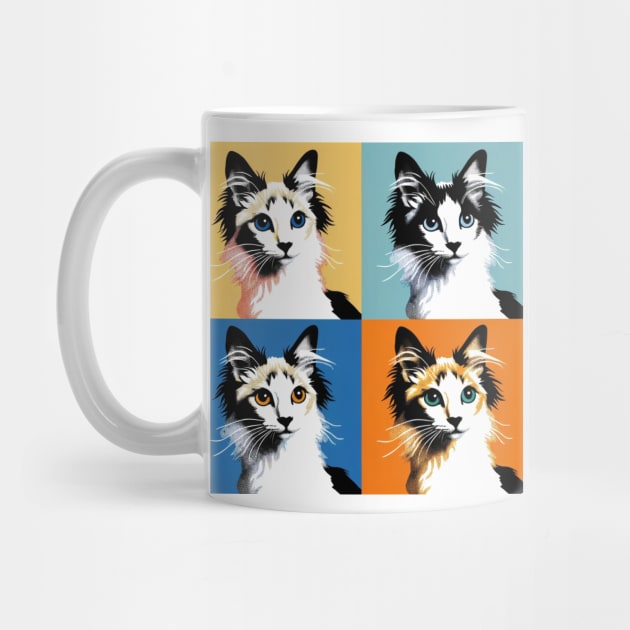 Japanese Bobtail Pop Art - Cat Lover Gift by PawPopArt